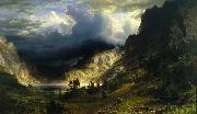 Albert Bierstadt Storm in the Rocky Mountains, Mount Rosalie oil painting picture wholesale